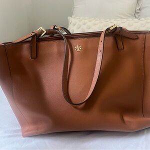 Tory Burch Brown Leather Tote Bag